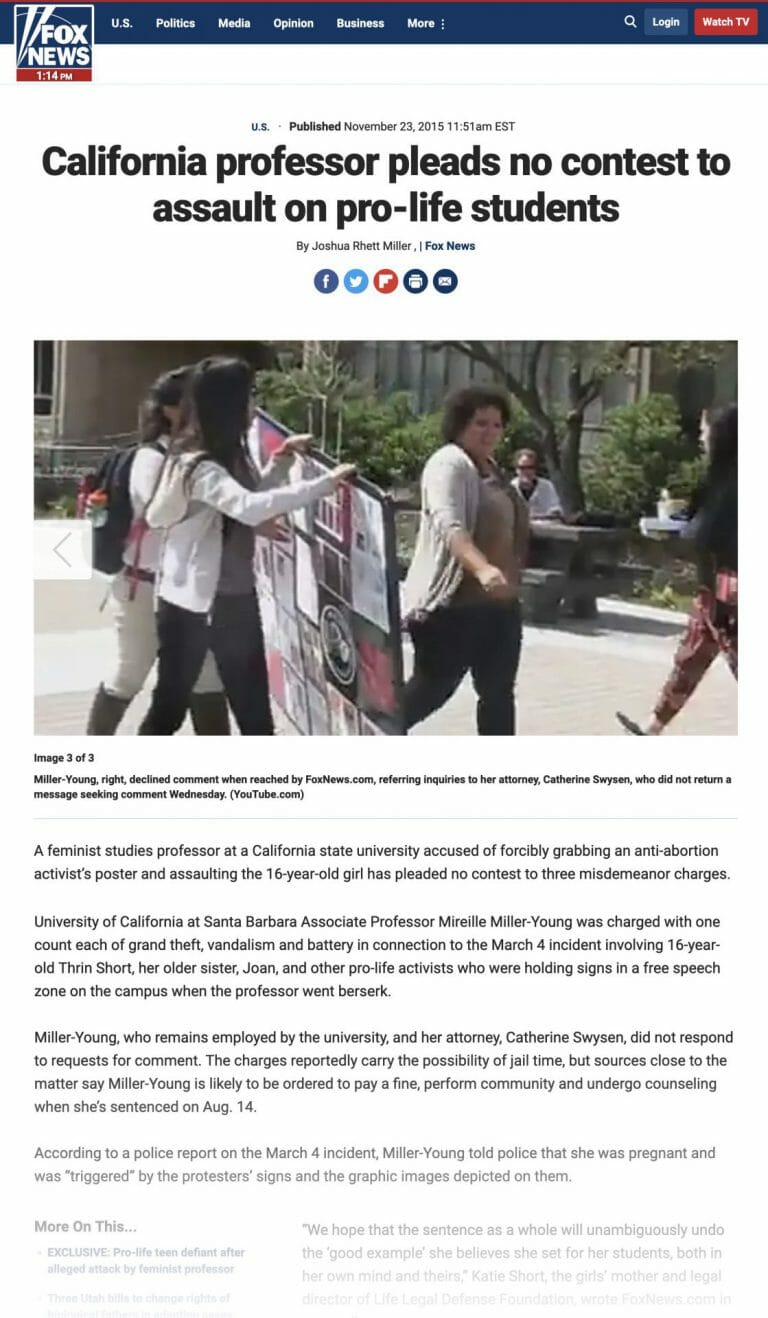 California professor pleads no contest to assault on pro-life students