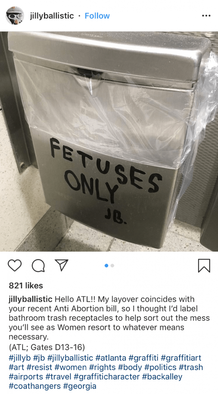 Airport “Fetuses Only” Trash Bin