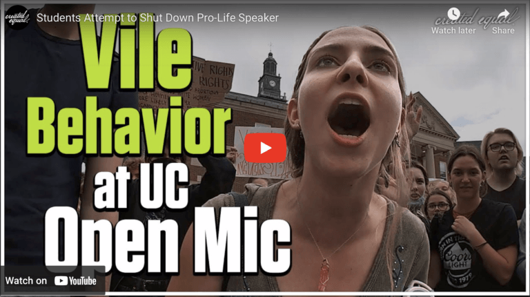 Pro-Choice Students At University of Cincinnati Attempt To Shut Down Pro-Life Speaker